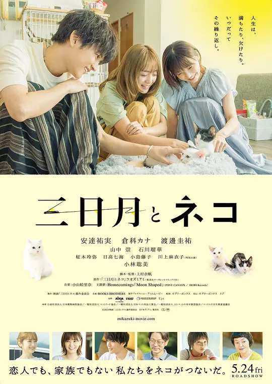三日月与猫 海报