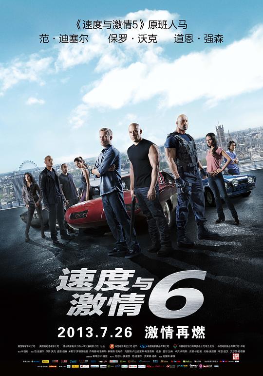 速度与激情6 海报